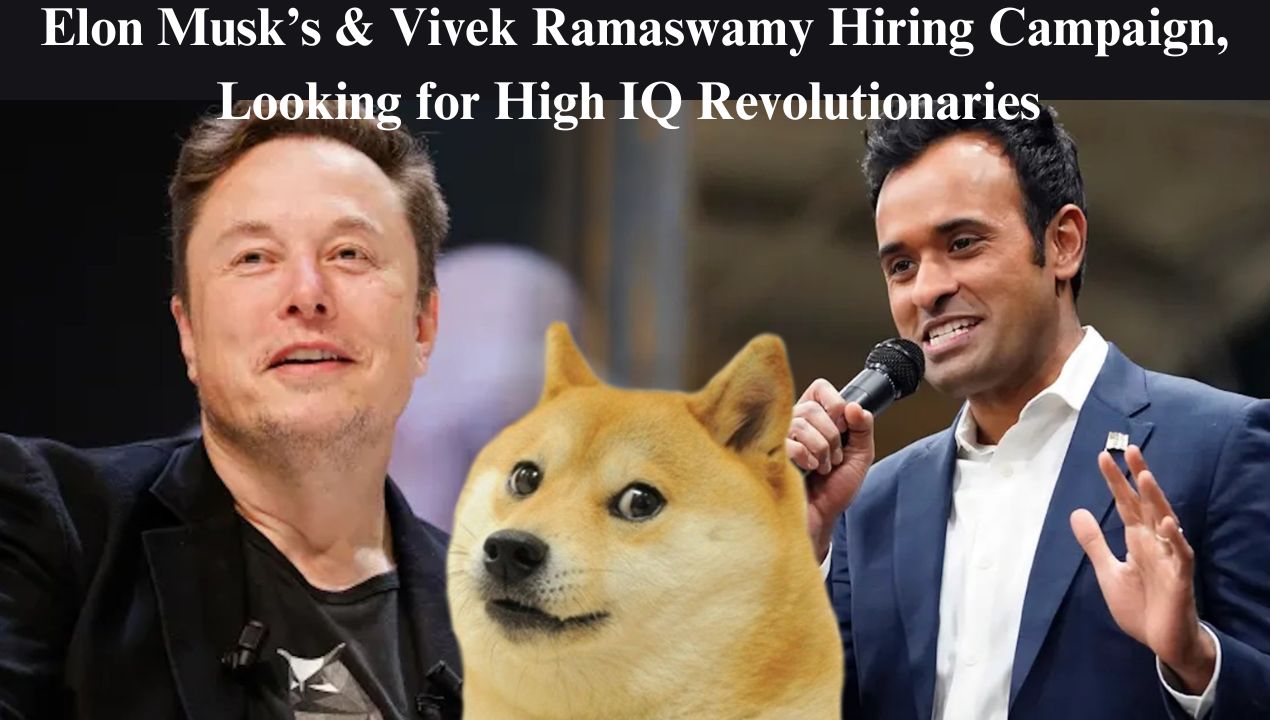 What is DOGE? Elon Musk’s & Vivek Ramaswamy Hiring Campaign, Looking for High IQ Revolutionaries