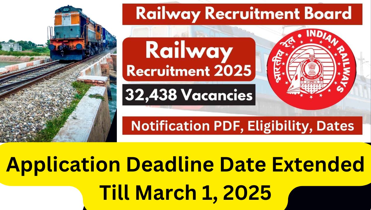 RRB Recruitment 2025: Application Deadline Date Extended for 32,438 Vacancies, Know Details